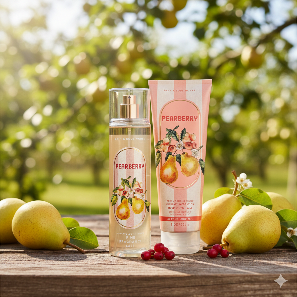 Set Bath & Body Works: Pearberry (Mist + Crema Corporal)